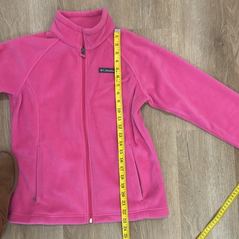 Columbia girls pink full zip fleece jacket size L ( 14-16 girls) - Picture 9 of 9
